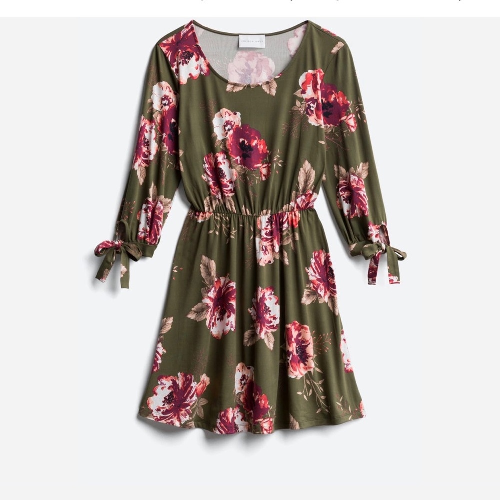 Stitch Fix French Grey Olive Dress, XS